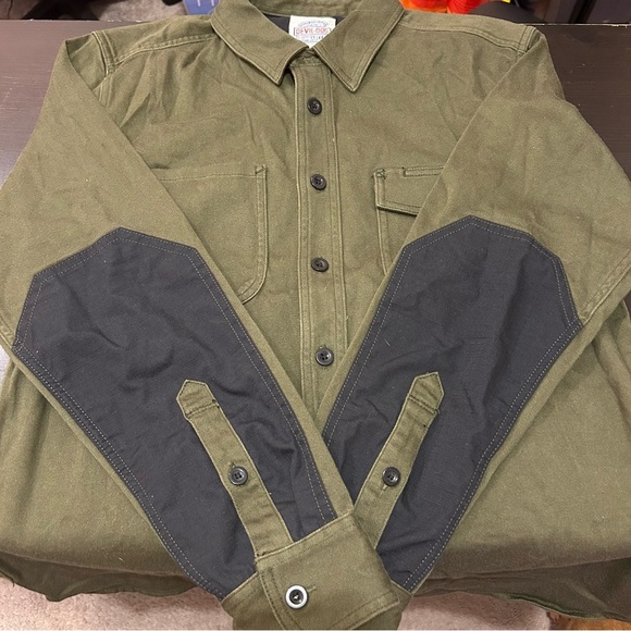 Devil-Dog Dungarees Button Down Shirt Men's Casual Green Size Medium - Picture 5 of 8